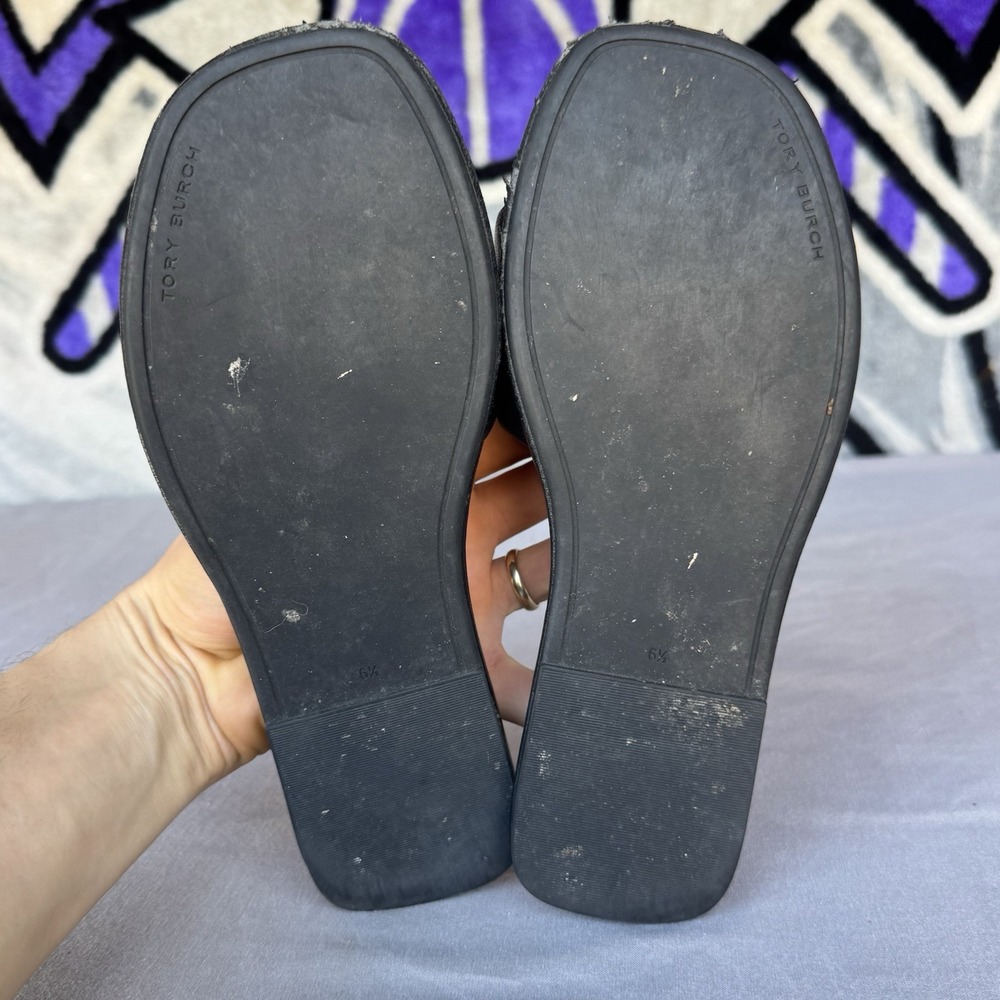 Size 6.5 - Tory Burch Minnie Gold Cap Toe Ballet Flats - Picture 6 of 7